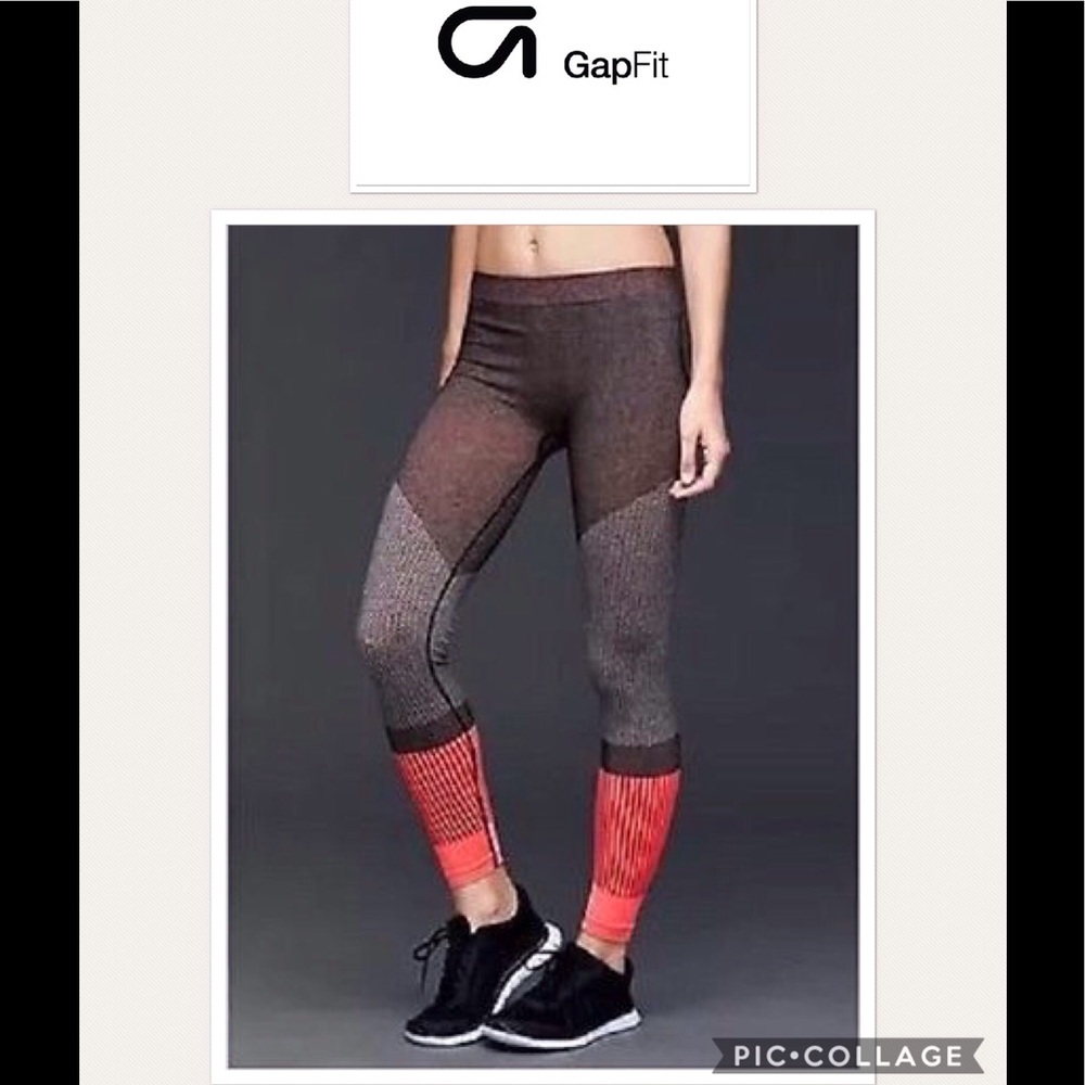 GAP Women’s Colorblock Performance Leggings - Red Accent